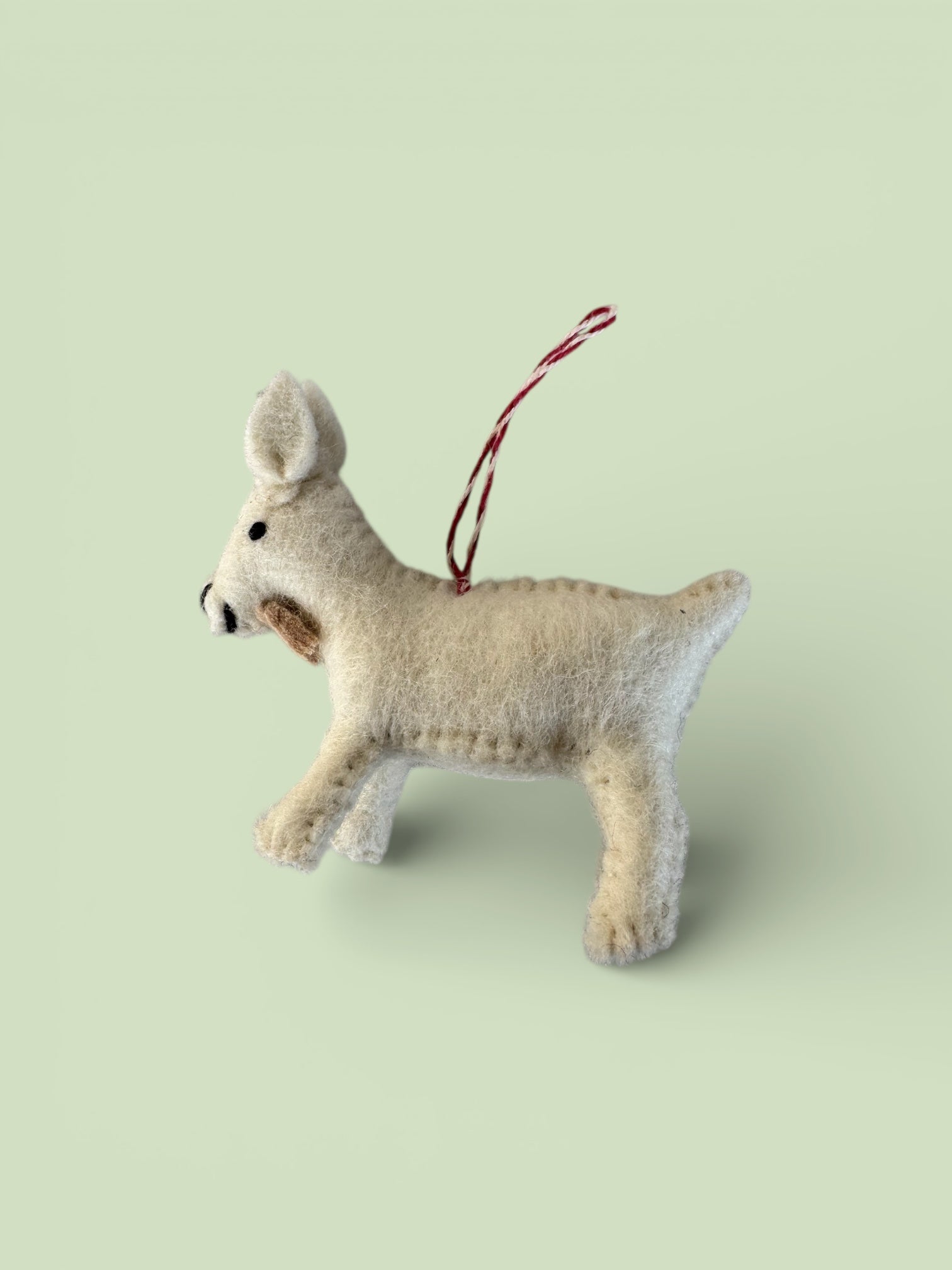 Goat Felt Wool Christmas Ornament
