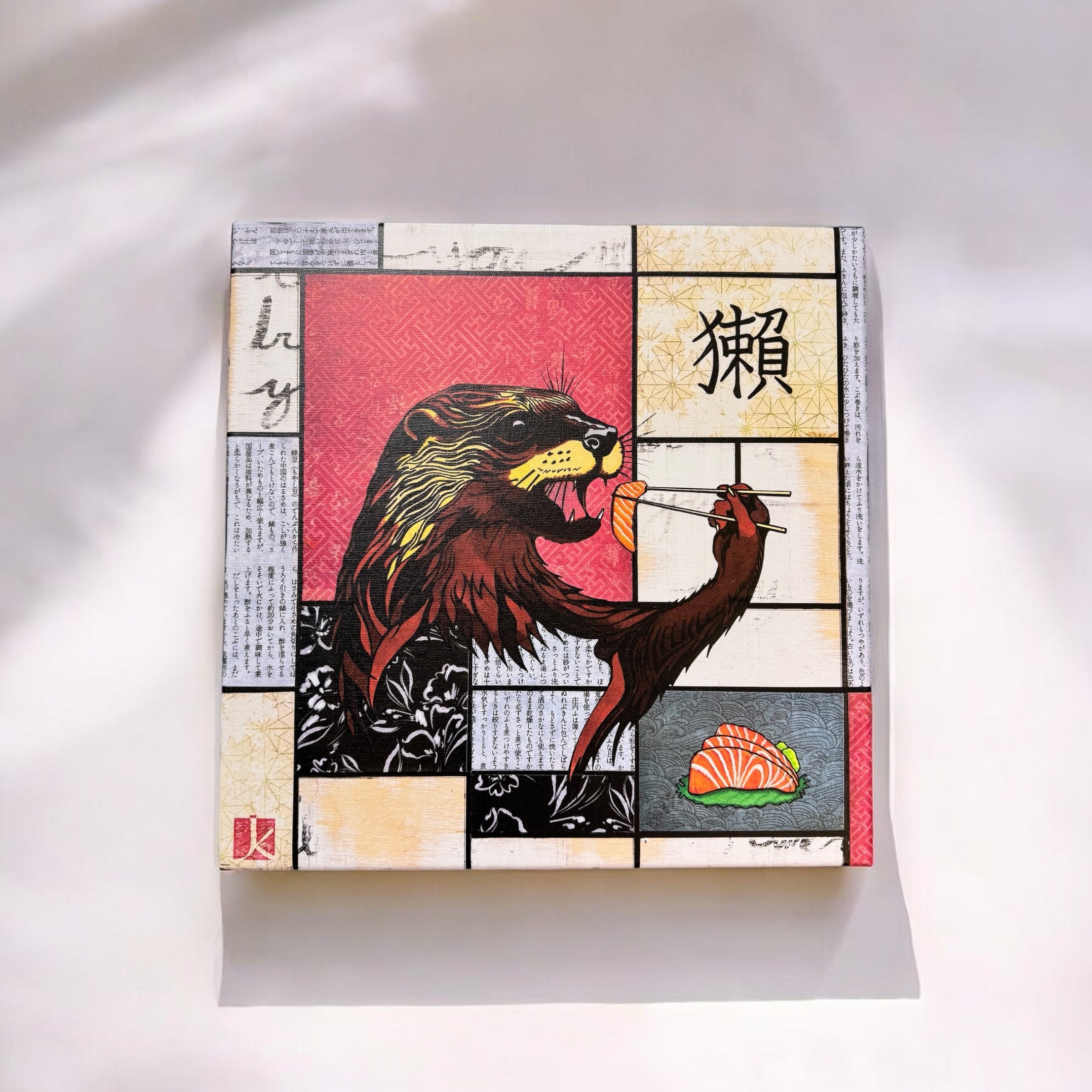 "Omakase" Mixed Media Canvas Print by Jerry King