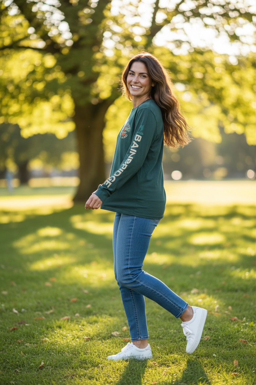 Bainbridge Island Heliotrope MT Rainier Long Sleeve Shirt  Green