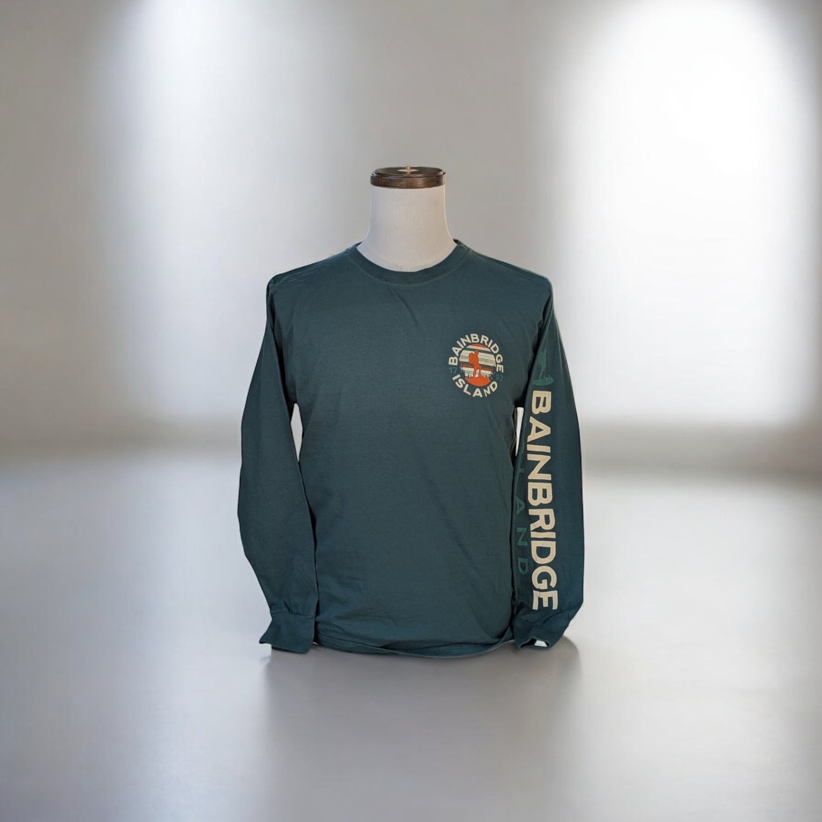 Bainbridge Island Heliotrope MT Rainier Long Sleeve Shirt  Green