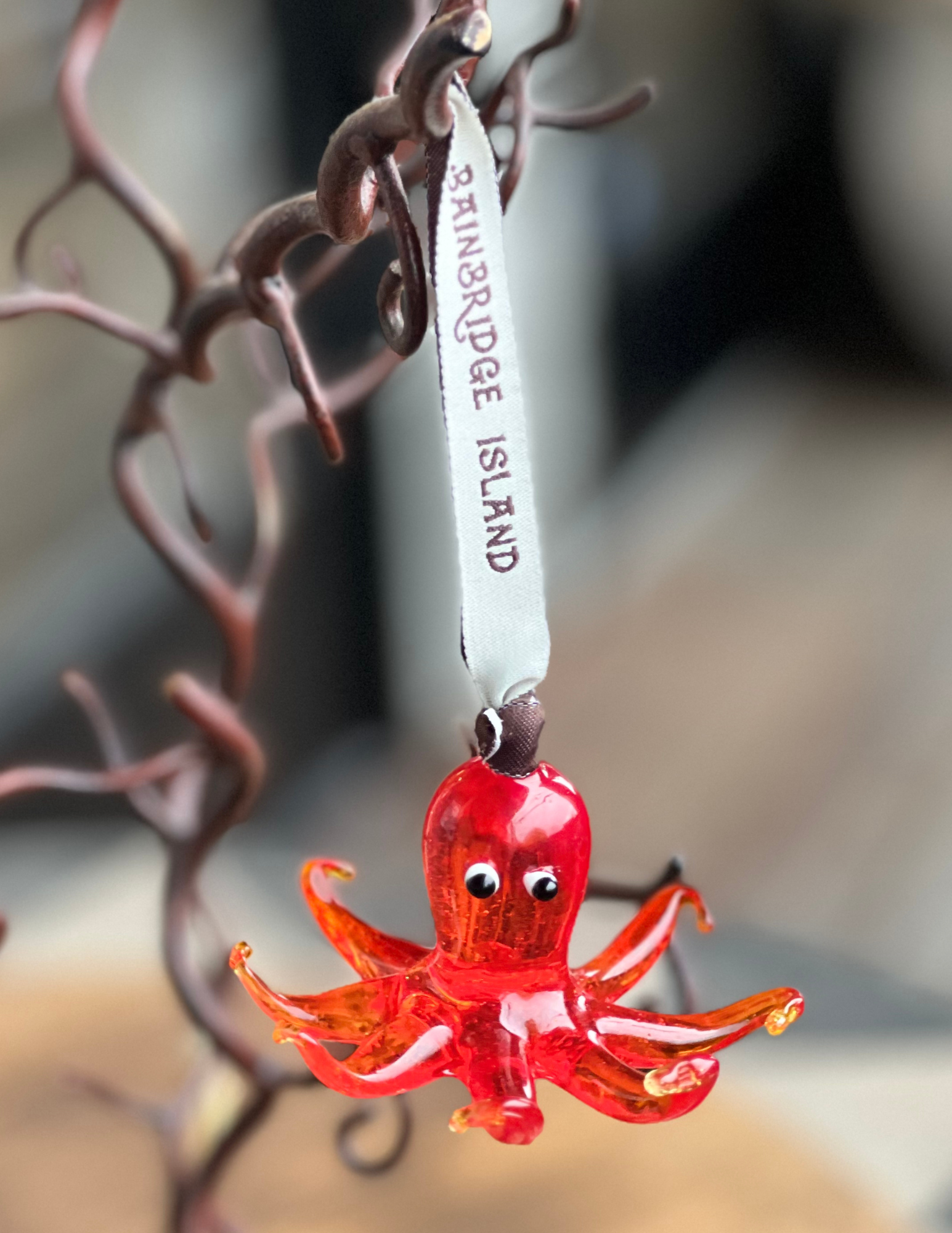 Bainbridge Island Glass Octopus Ornament
