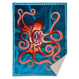 Premium Fleece Blanket | Octopus (Nuu) by Ernest Swanson, Haida