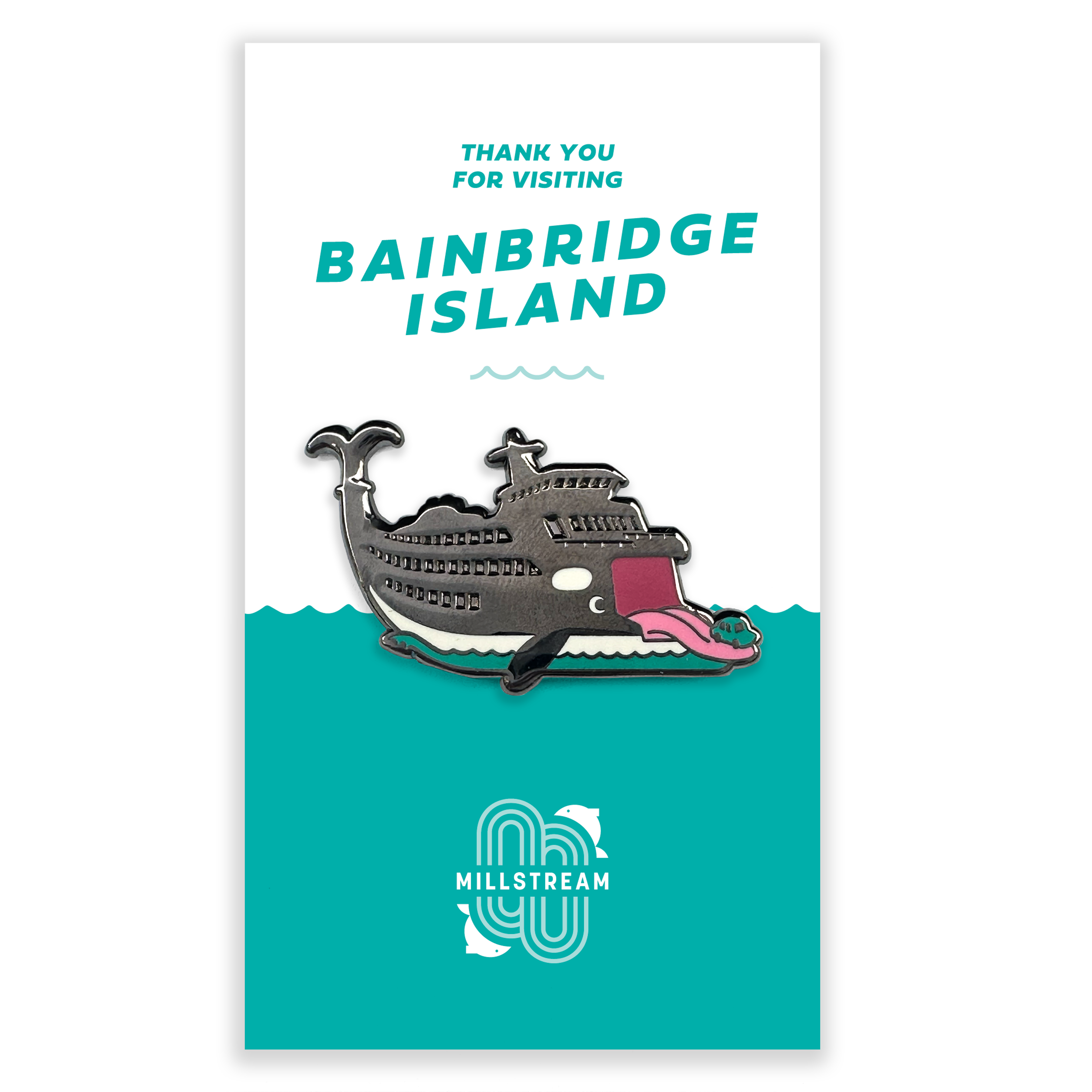 Bainbridge Island Orca Ferry Enamel Pin