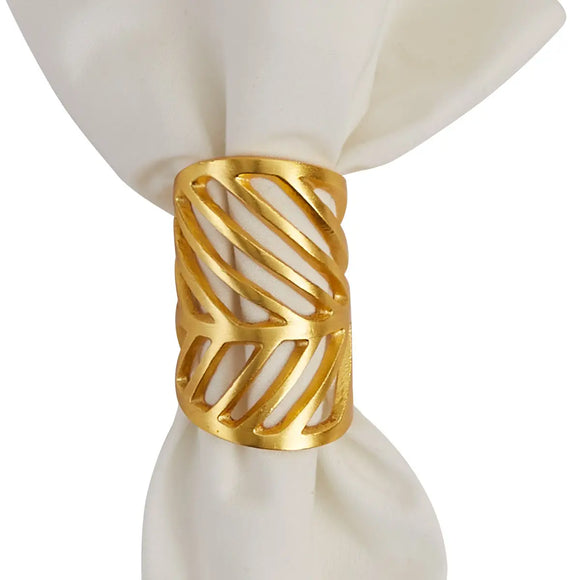 Jungle Leaf Gold Napkin Ring