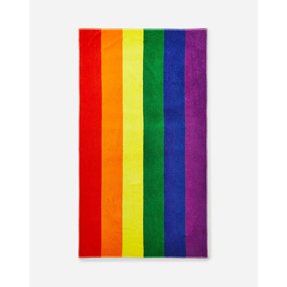 Jumbo Stripe Rainbow Beach Towel