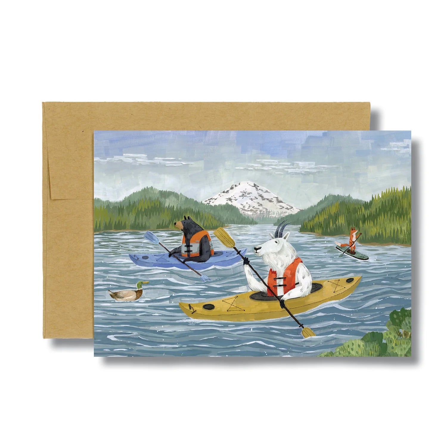 Kayak Lake Card