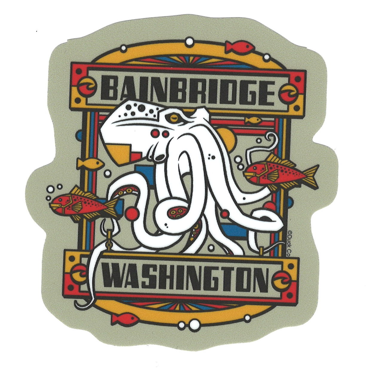 Bainbridge Island Octopus Kraken Sticker