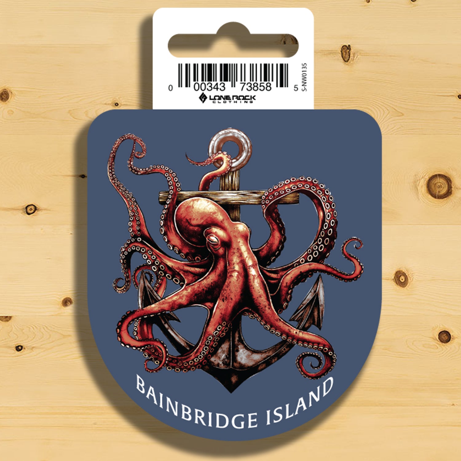 Bainbridge Island Kraken Anchor Sticker