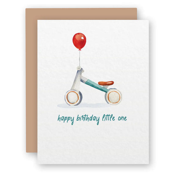 Little One Bicycle Birthday Card