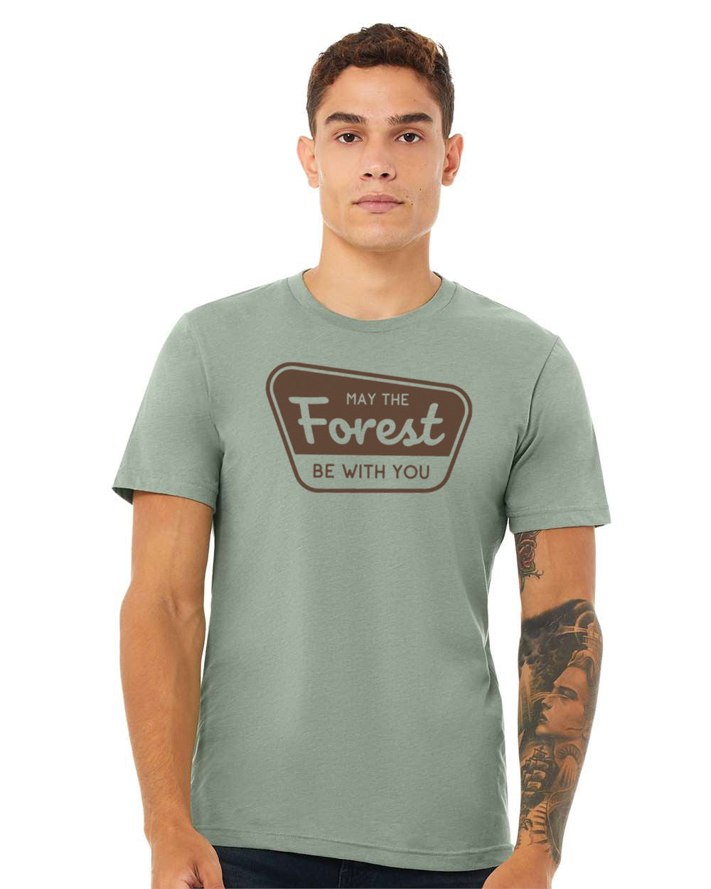 "May The Forest Be With You" T-Shirt in Heather Sage - A Star Wars Adventure