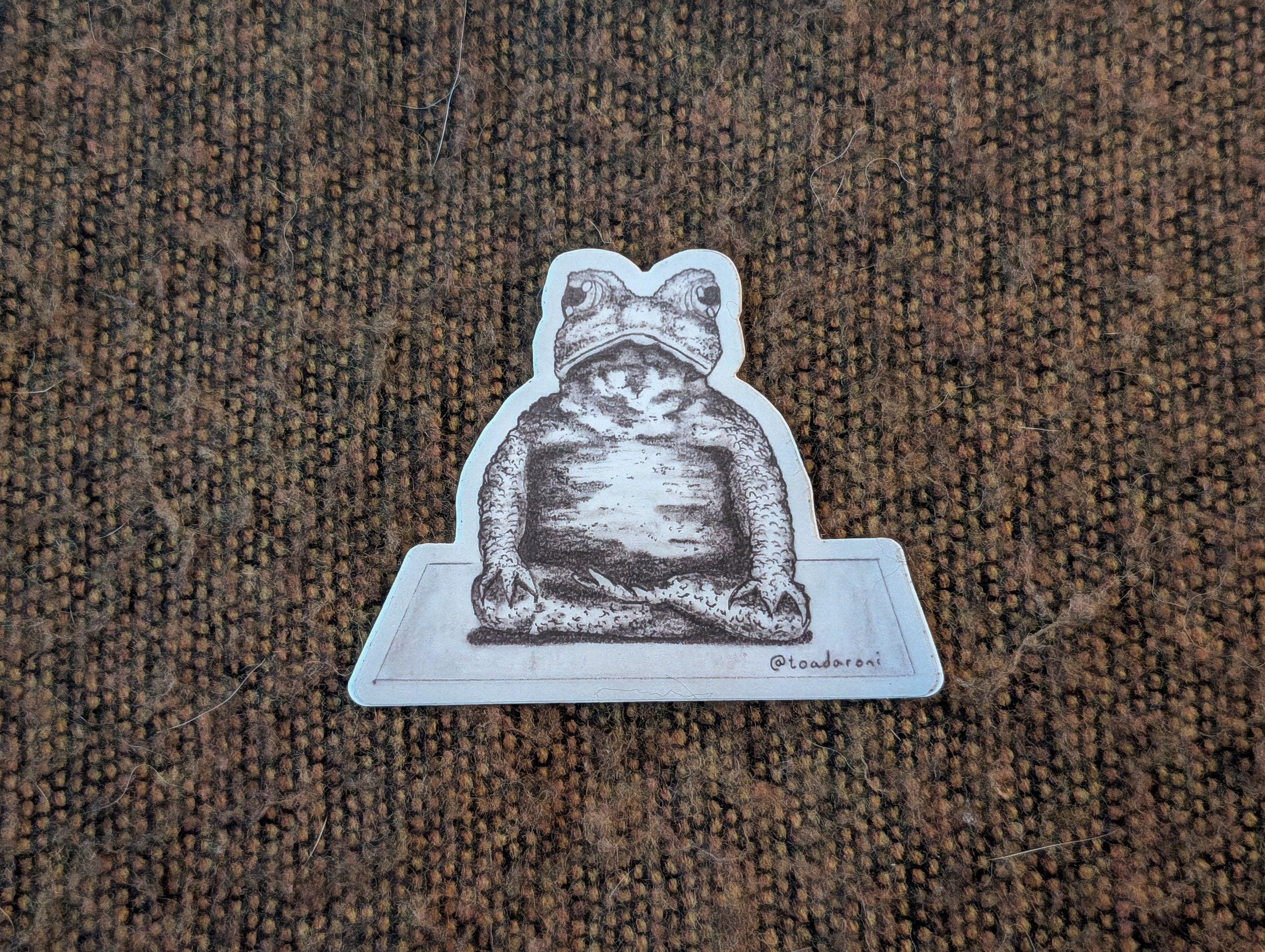 Meditating Toad Sticker