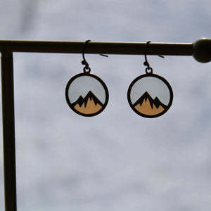 Mini Peaks Stained Glass Resin Earrings
