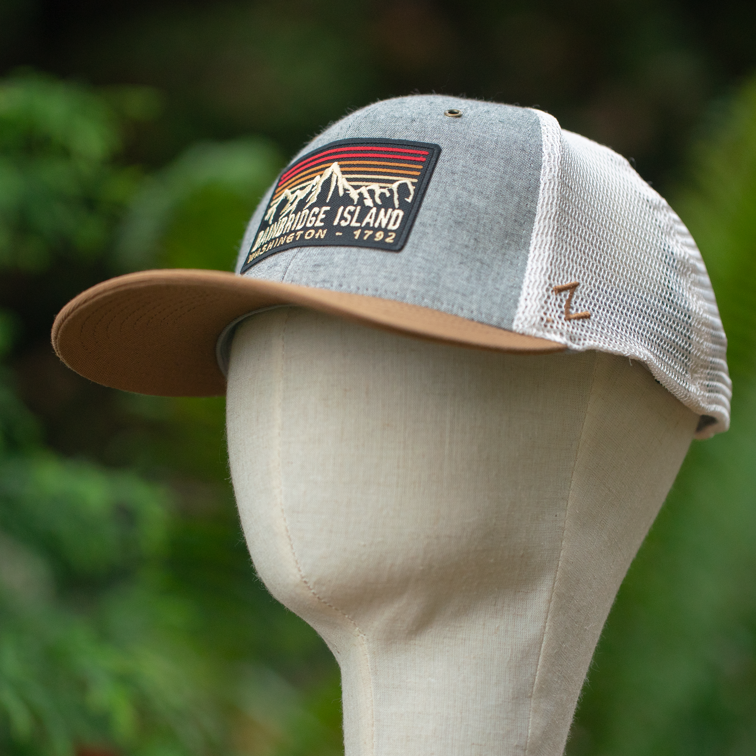 Bainbridge Island WA Est 1792 "Mountainscape"| Grey/Copper/Stone