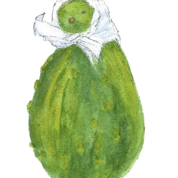 Mrs. Cucumber Greeting Card
