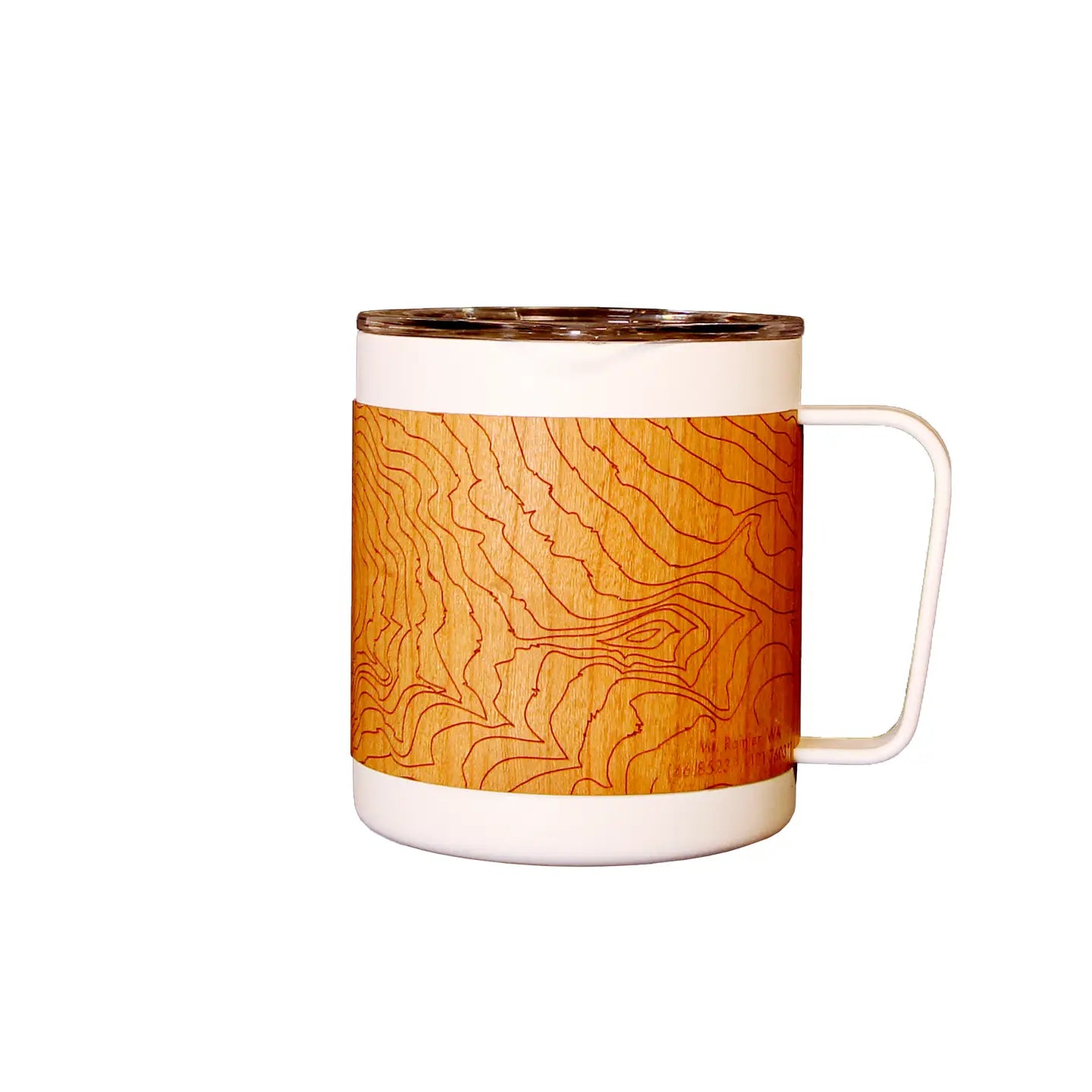 Wood Wrapped Miir Camp Cup: Mt. Rainier Topo