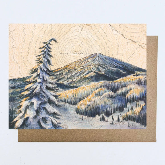 Mt Bachelor Fine Art Blank Note Card