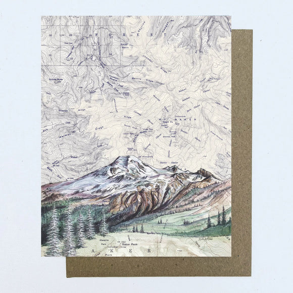 Mt Baker Fine Art Blank Note Card