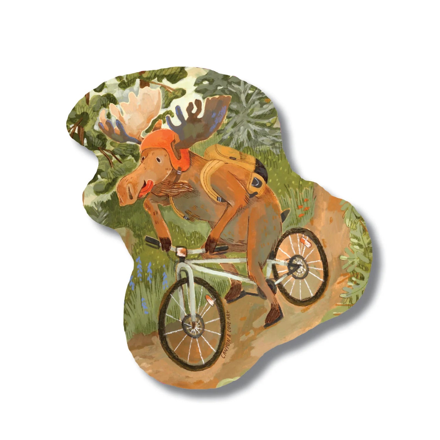 Mt Biking Moose Stickder