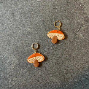 Mushroom Earrings, Cottage Core Earrings