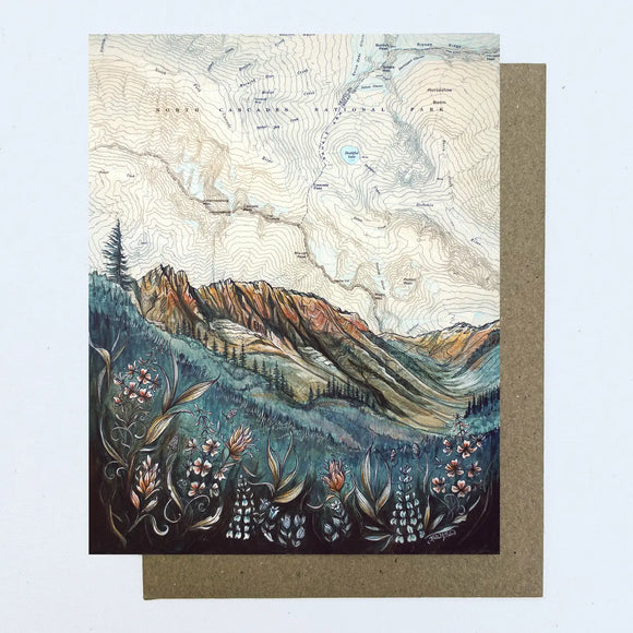 North Cascades Blank Note Card