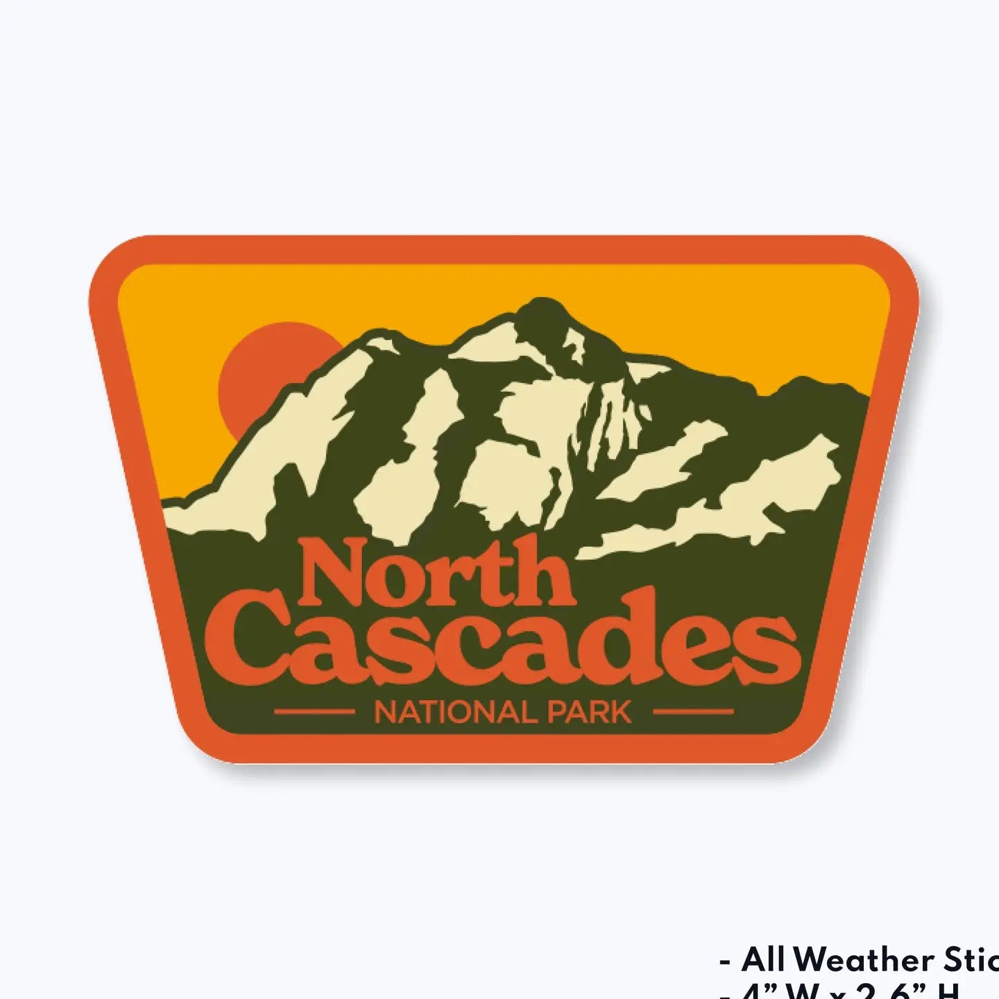 North Cascades National Park Vintage Sticker