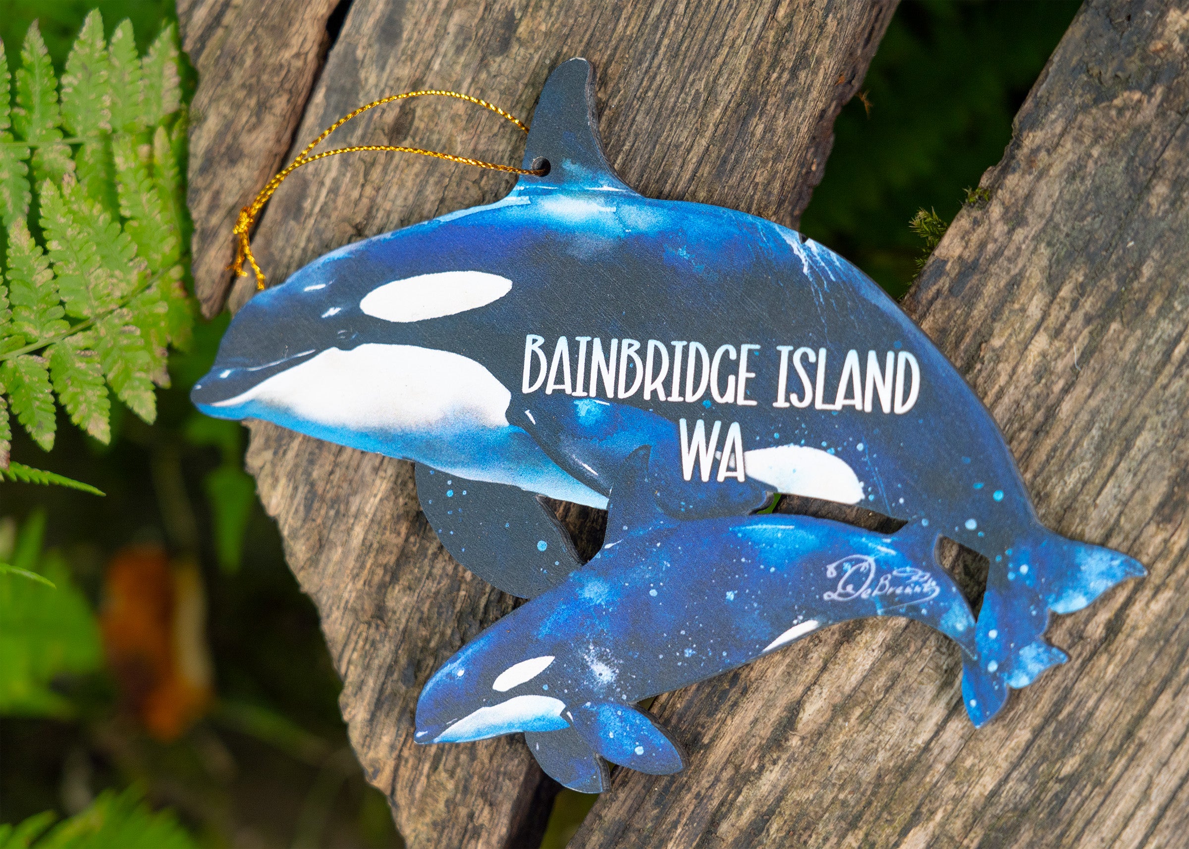 Bainbridge Island Orca Mom & Calf Ornament