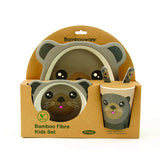Eco Bamboo Fibre 5-Piece Sea Otter Kid's Dinnerware Set