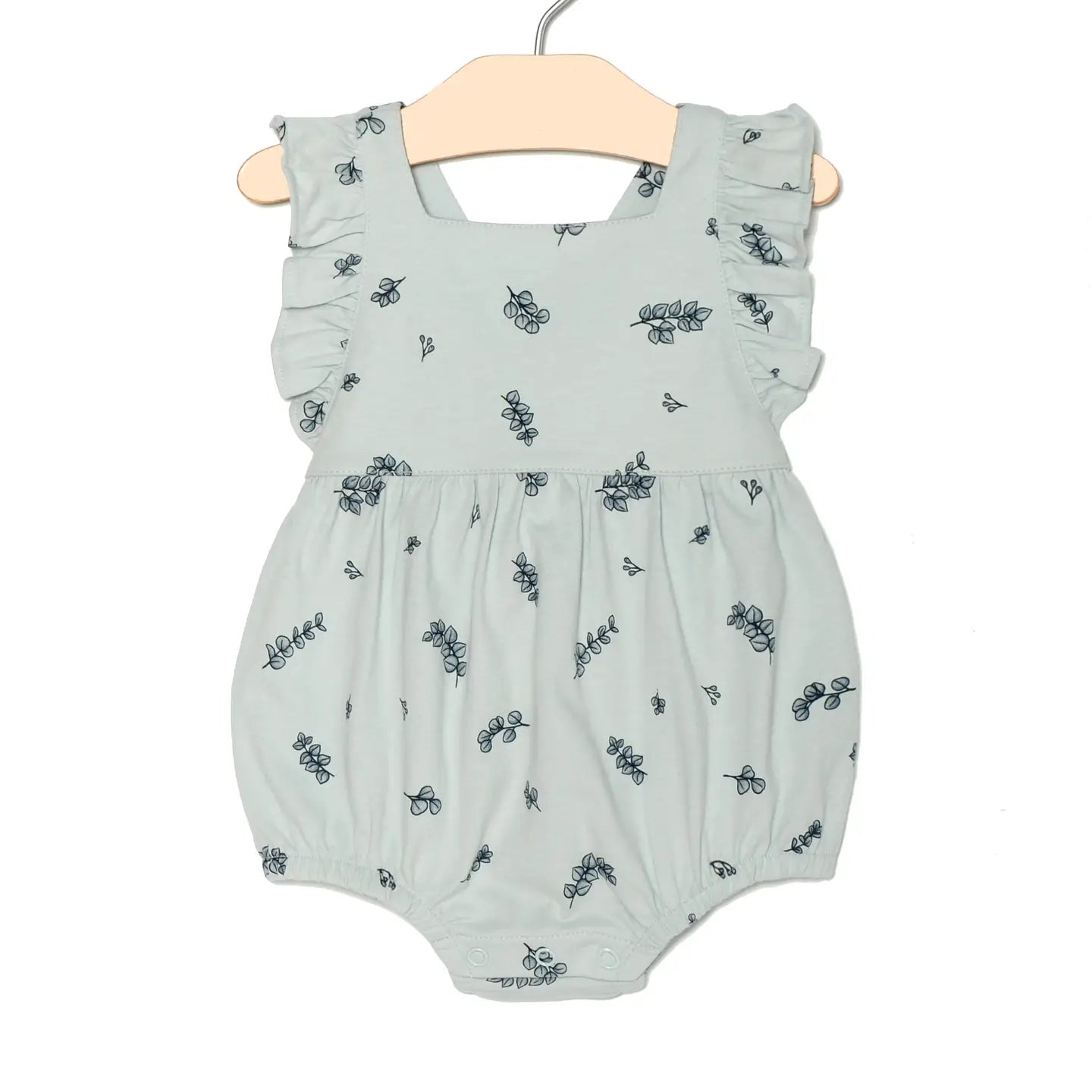 Overall Flutter Romper- Eucalyptus