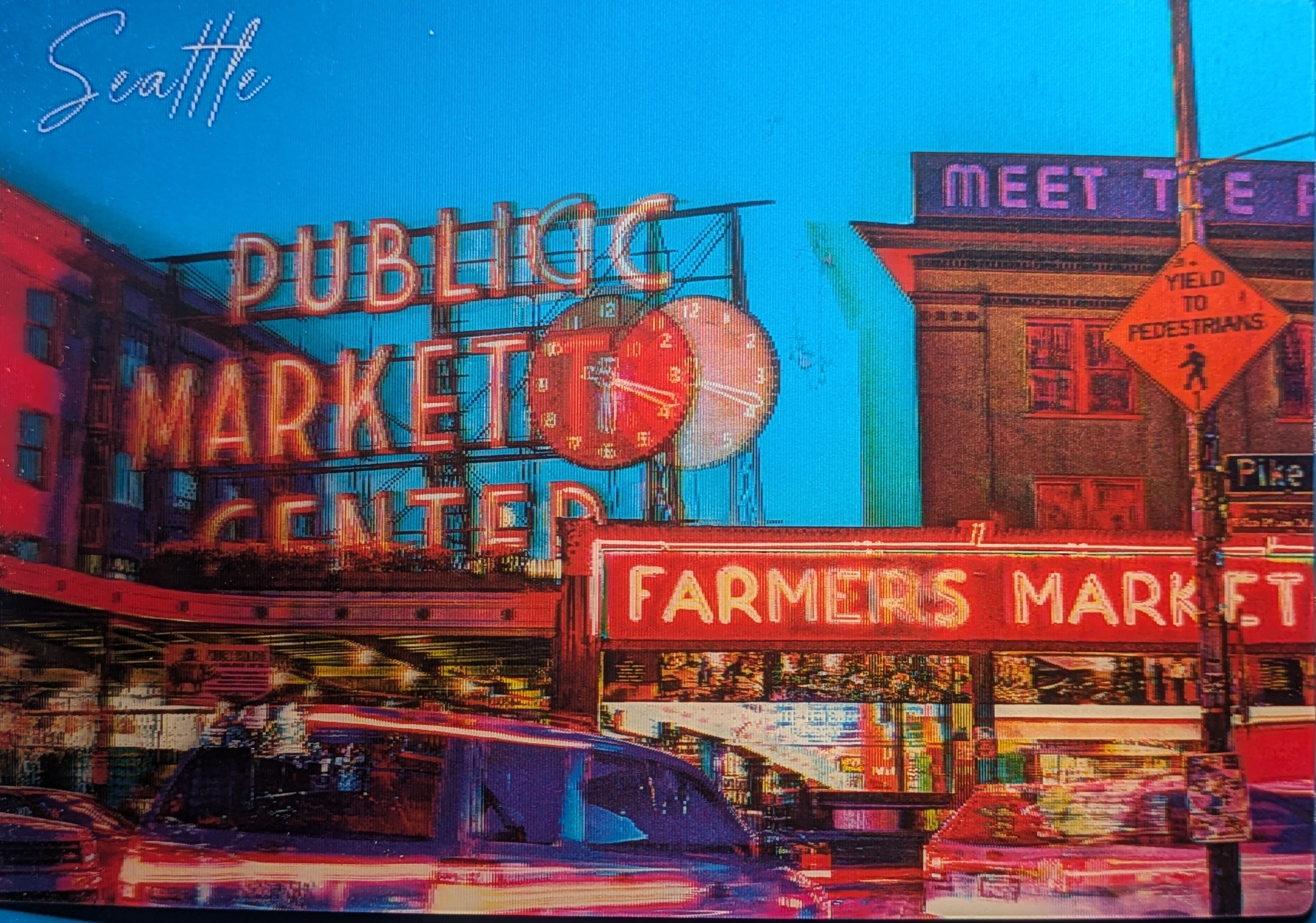 Pike Place Market 3D Postcard