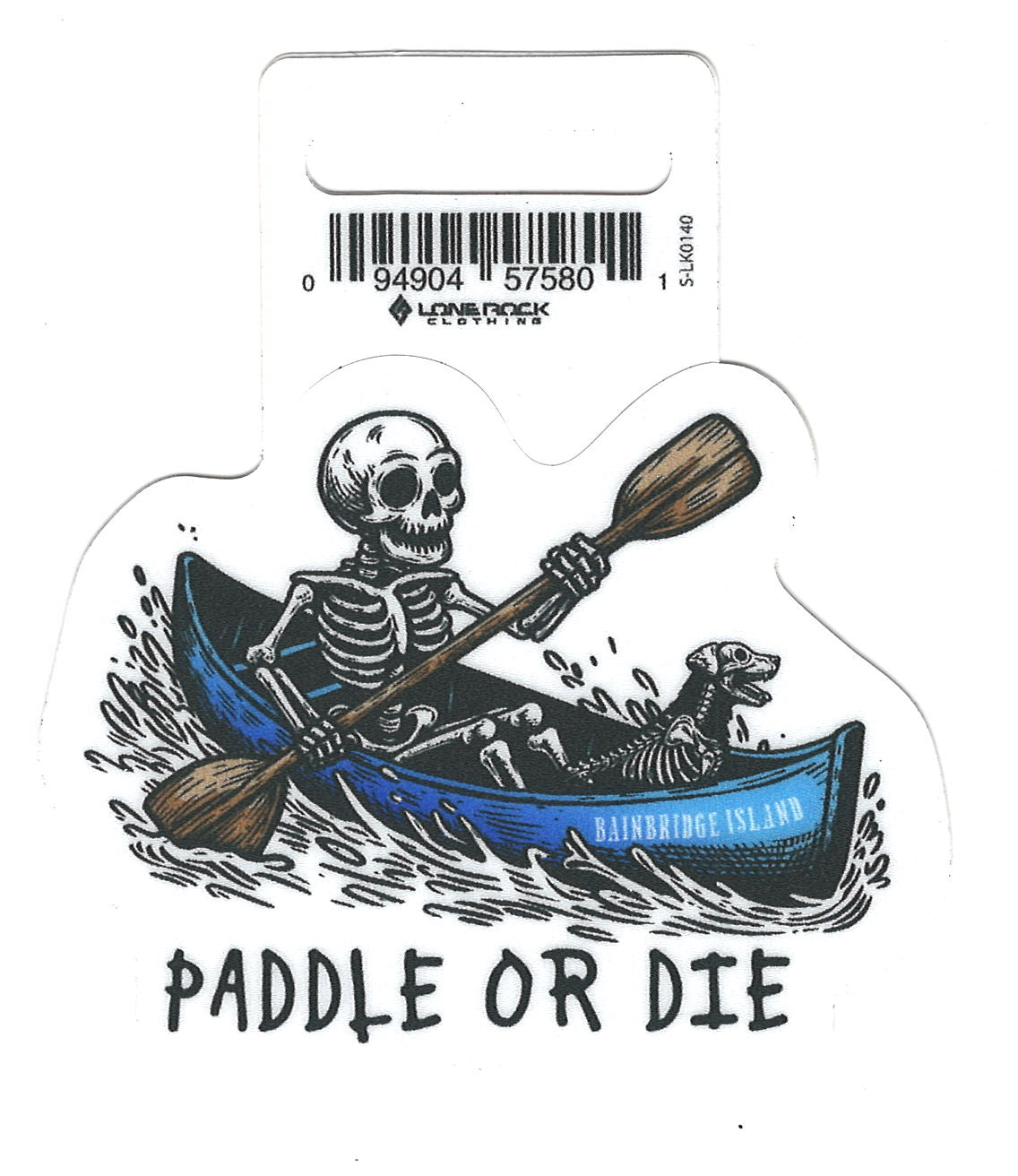 Bainbridge Island Paddle or Die Sticker