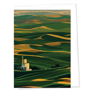 Palouse Vista Rolling Hills in WA State Greeting Card