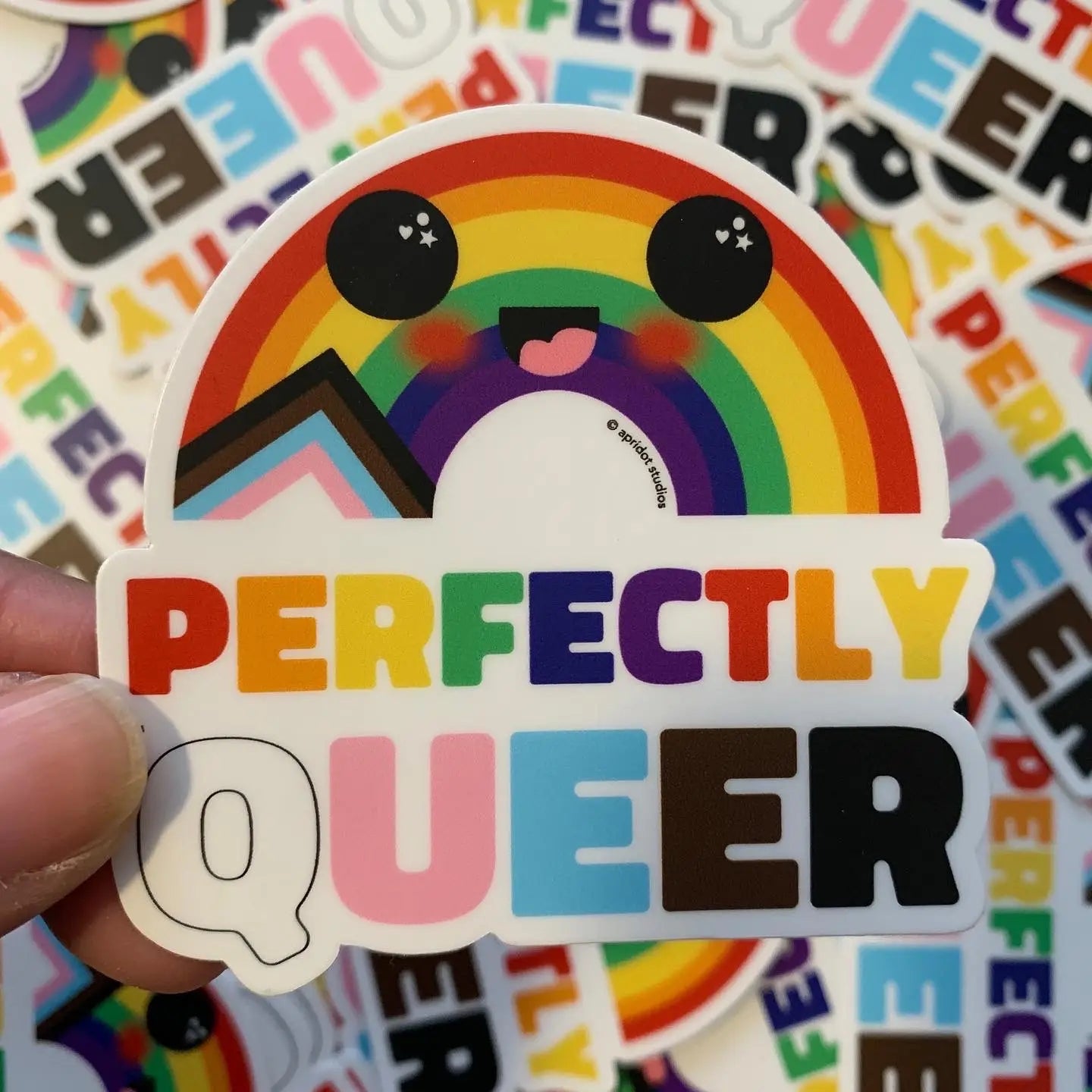 Perfectly Queer Rainbow Sticker