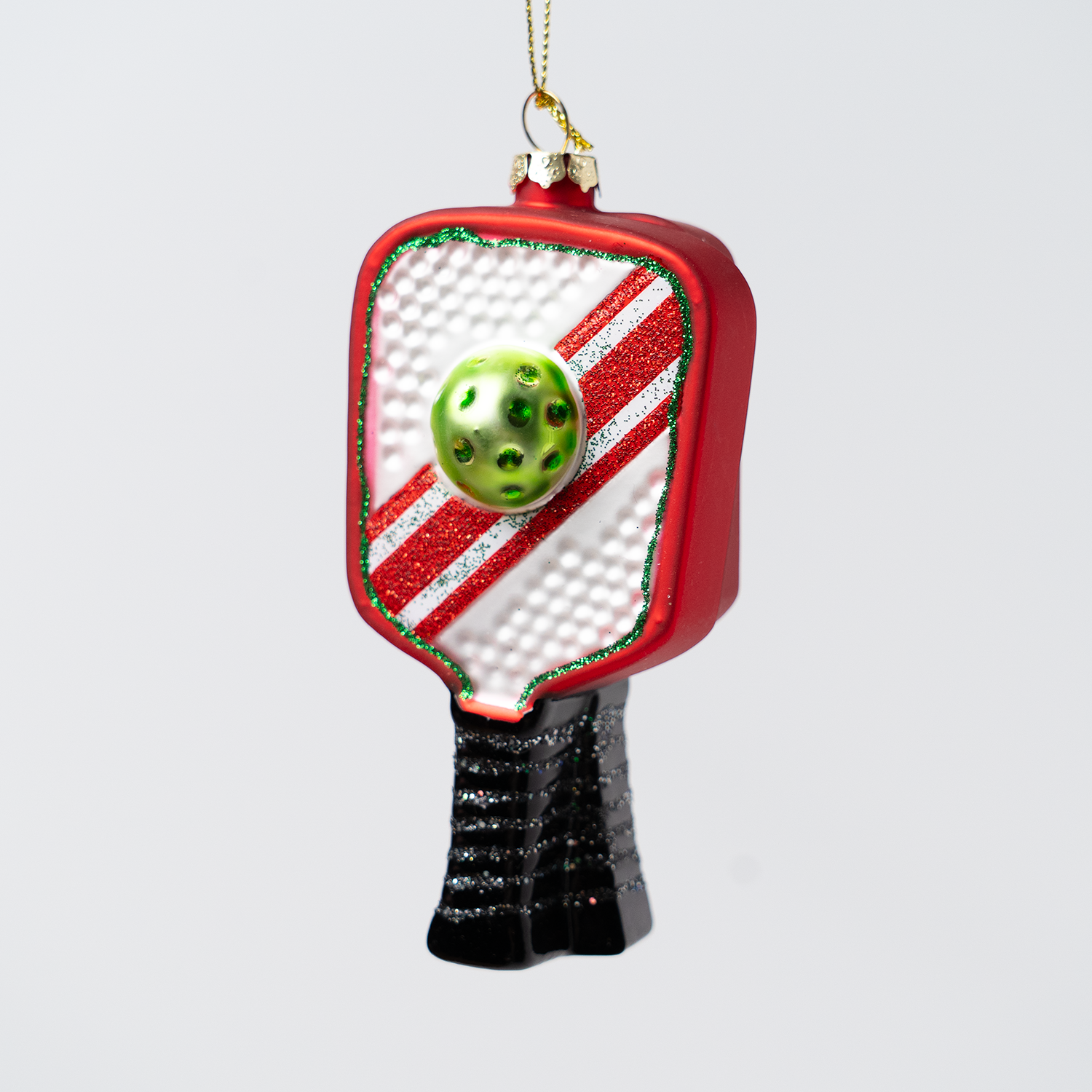 4.75" Glass Pickleball Paddle Ornament