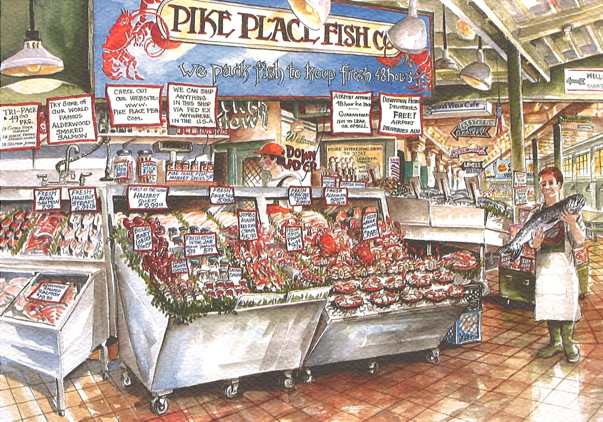 Pike Place Fish Co. Greeting Card