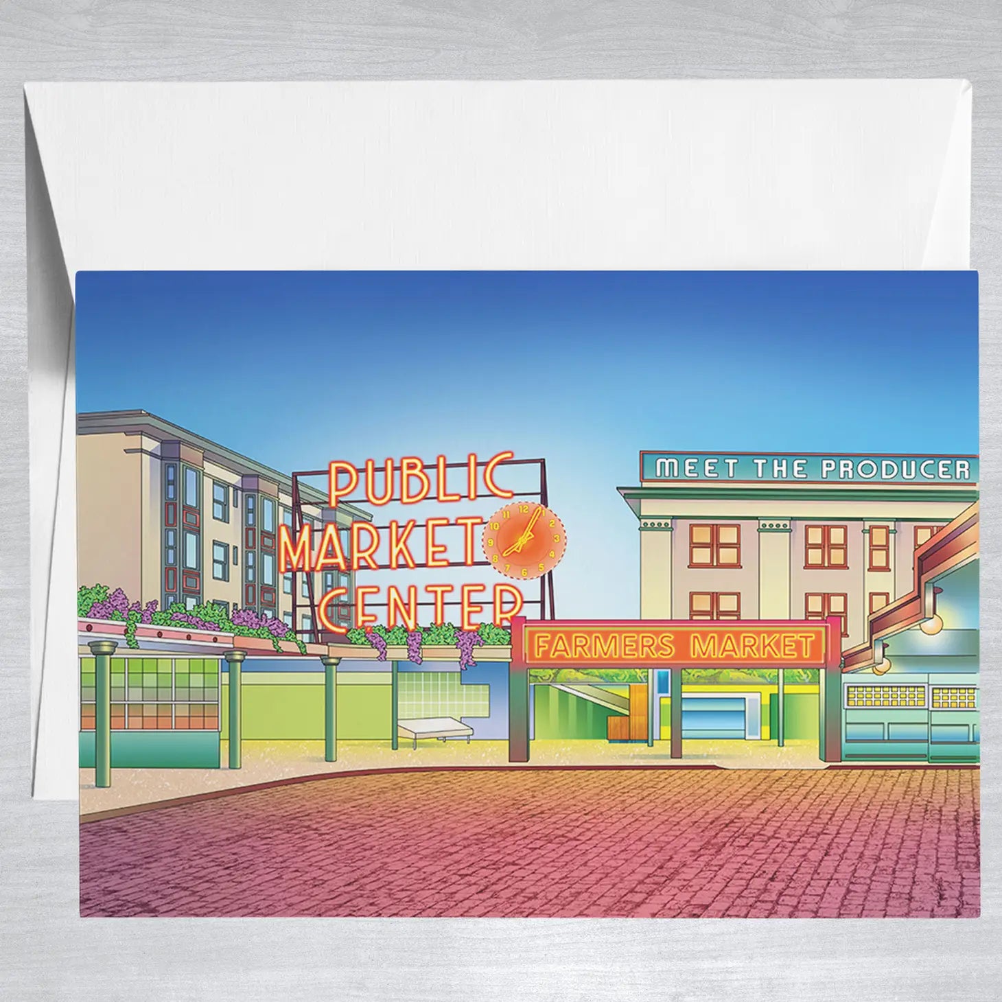 Pike Place Market Greeting Card