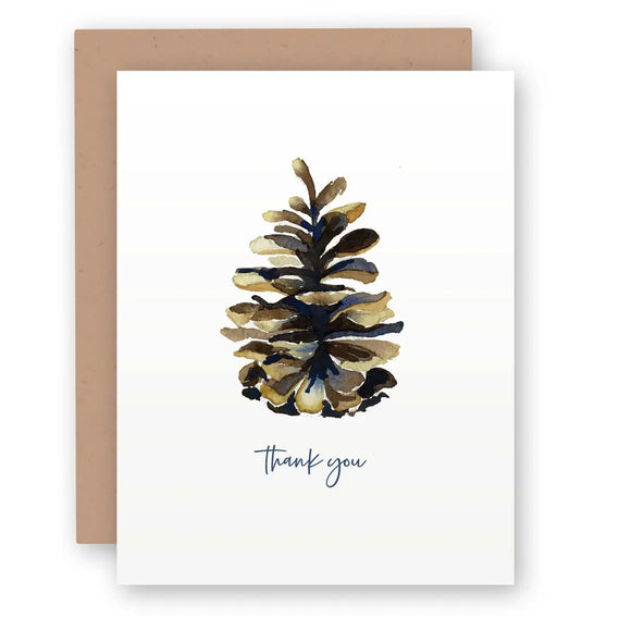 Pinecone Thank You Greeting Card