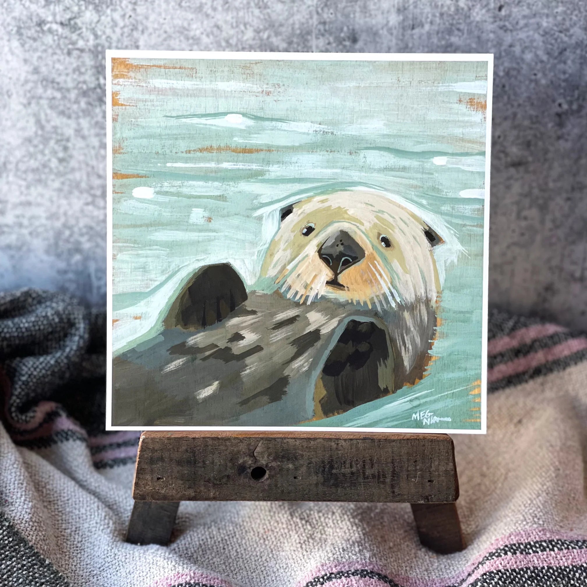 Playful Otter Card
