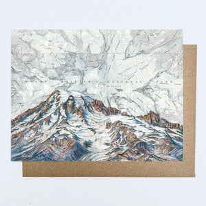 Rainier Summit Blank Note Card