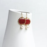 Pearl Seed Bead Earrings