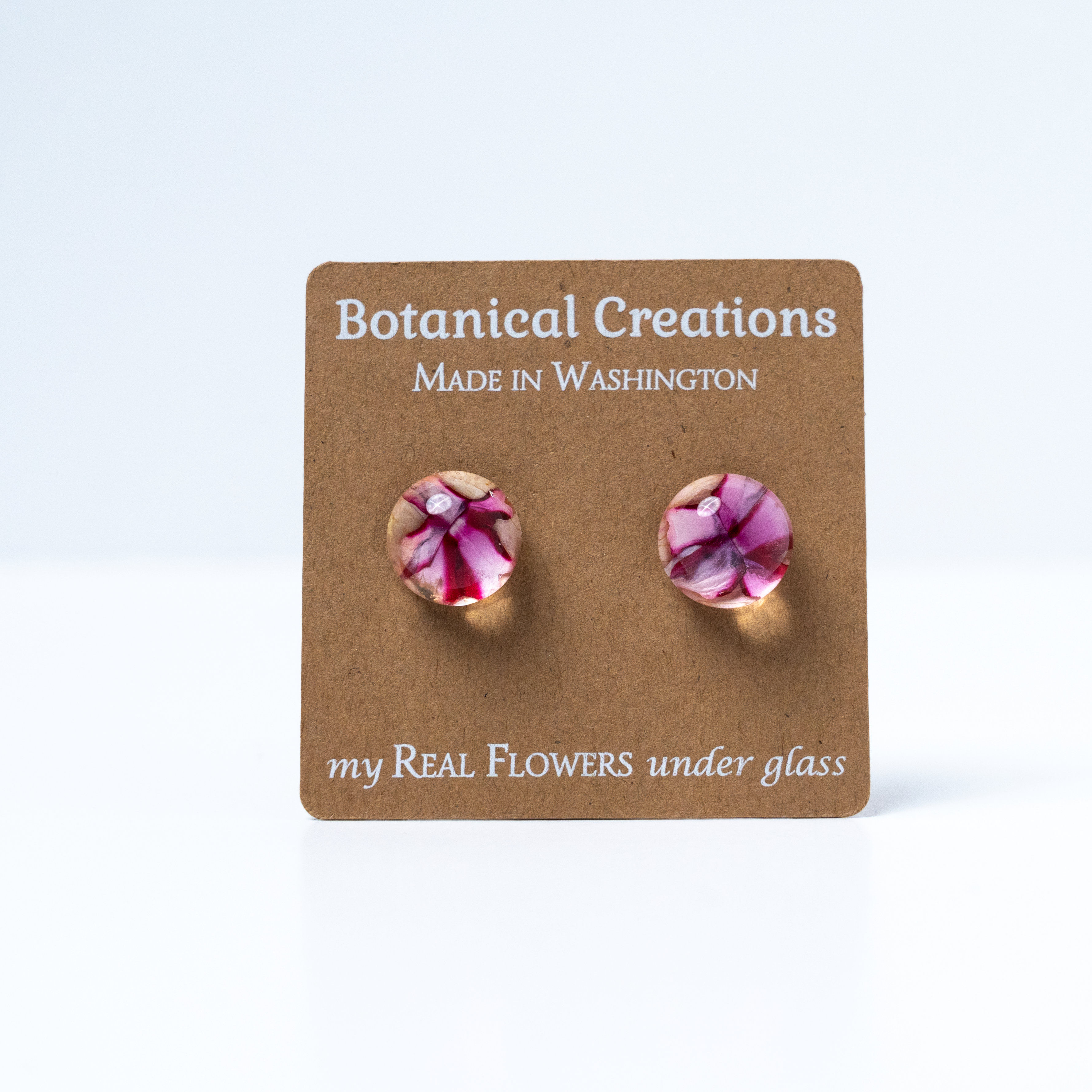 Summer Verbena Stud Earrings by Botanical Creations
