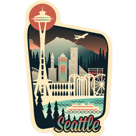 Retro Skyline Sticker
