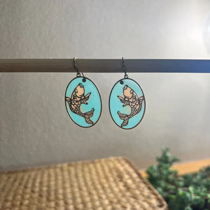 Rise Stained Glass Resin Earrings