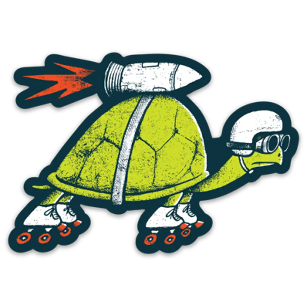 Rocket Turtle Acrylic Magnet