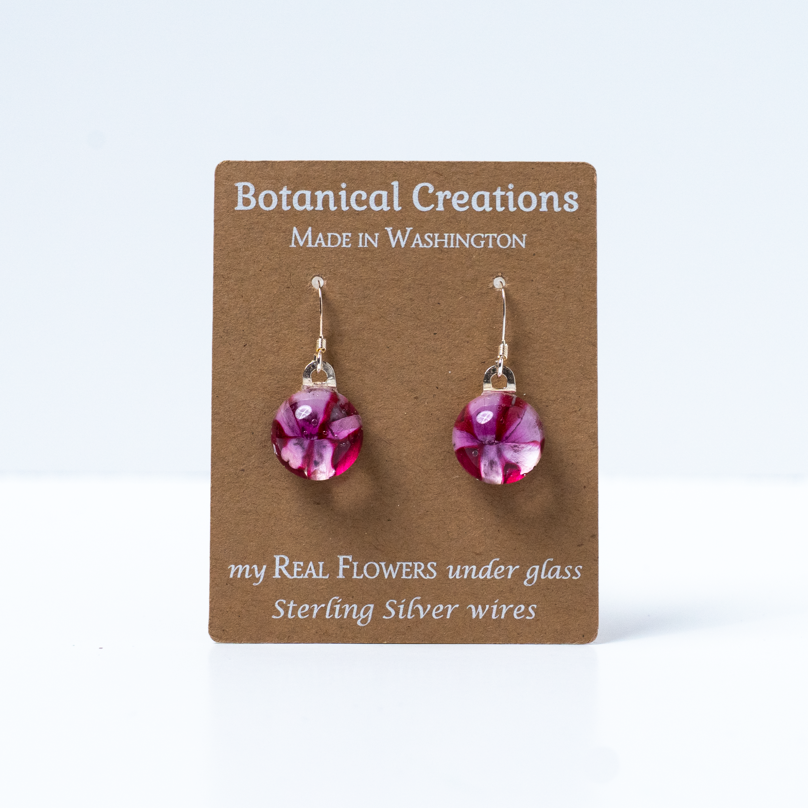 Rose Petal + Verbena Stud Earrings by Botanical Creations