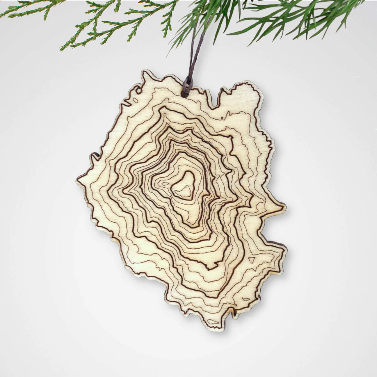 Mount Adams Topography Ornament