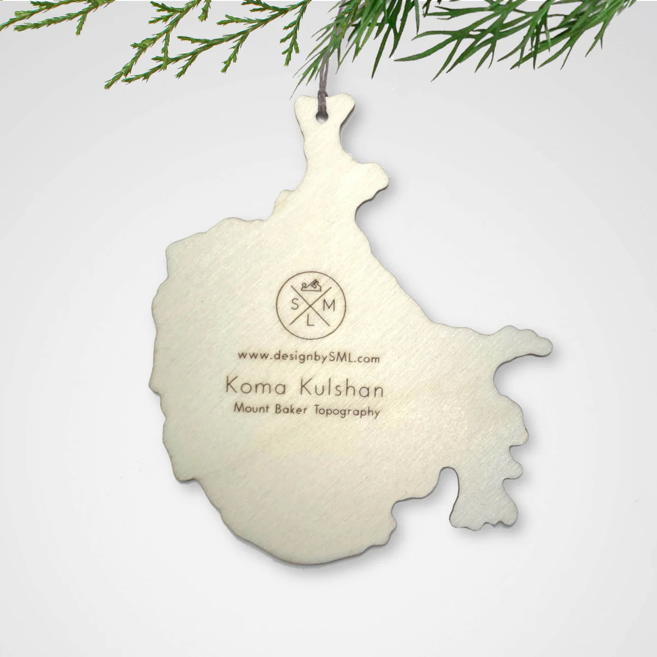 Mount Baker Topography Ornament