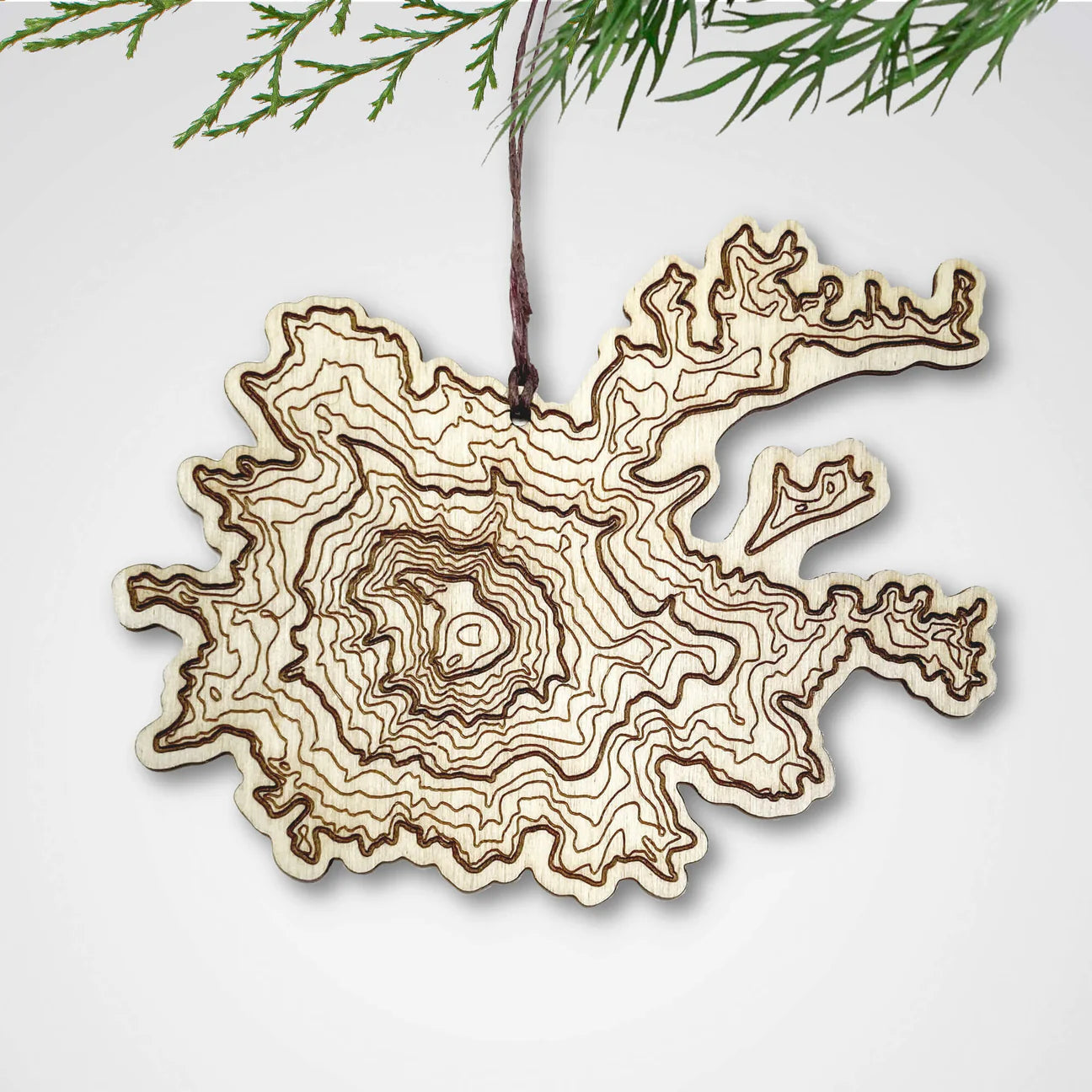 Mount Rainier Topography Ornament
