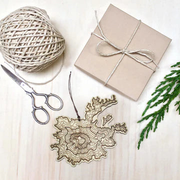 Mount Rainier Topography Ornament