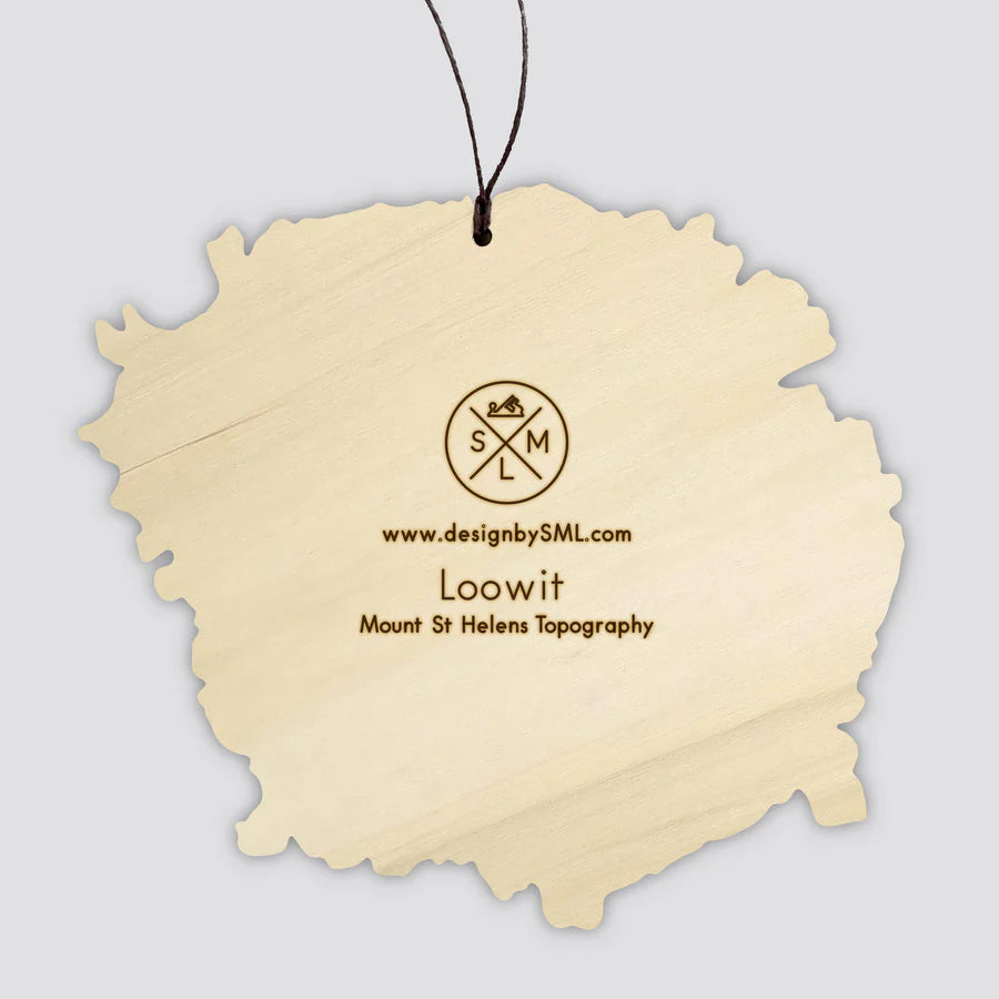 Mount St Helens Topography Ornament