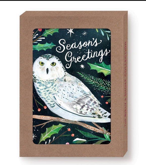 Snowy Owl Boxed Holiday Cards